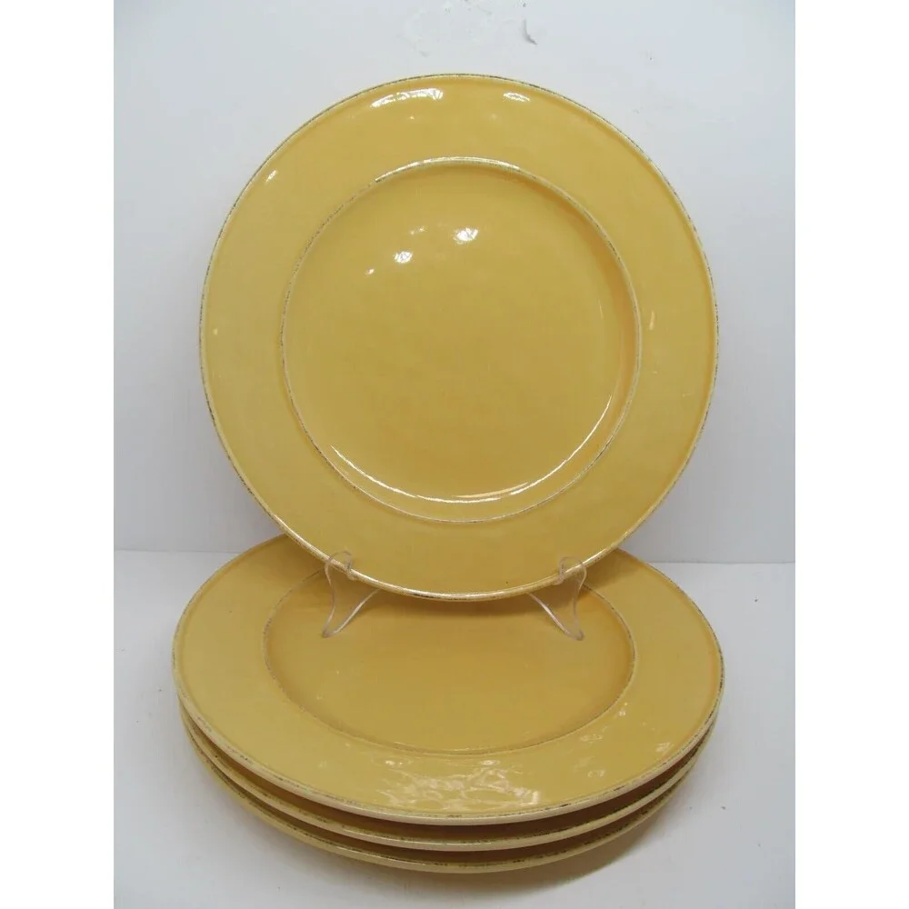 Pier 1 Mango Yellow Set Of 4 Rustic 10 3/4